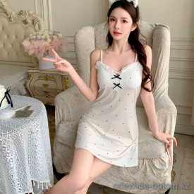 b16-6813-1 Сорочка женская короткая на бретельках, M-XL, 1 пачка (3 шт)