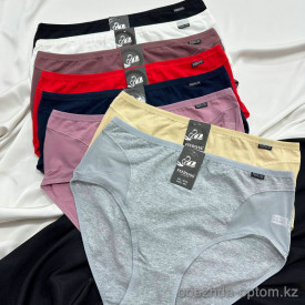 b16-8076-2 Трусики женские однотонные, большие размеры, 4XL-6XL, 1 пачка (12 шт)