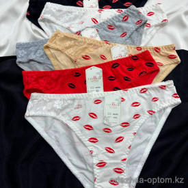 b16-8290 Lavolle Трусики женские с принтом, XL-3XL, 1 пачка (12 шт)