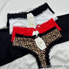 b16-840 Leicina Трусики женские с кружевной окантовкой, стандарт, 1 пачка (10 шт)
