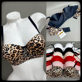 b5-0847 Бюстгальтер на среднем поролоне без косточек, чашка C, 1 пачка (3 шт)