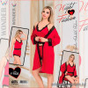 e1-f-7023 Miss WONDER Life Комплект женской пижамы тройка, стандарт, хлопок, 1 пачка (4 шт)