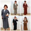 w14-1181 Костюм женский тройка: пиджак на запах с поясом, футболка и юбка, лен, большие размеры, 1 шт