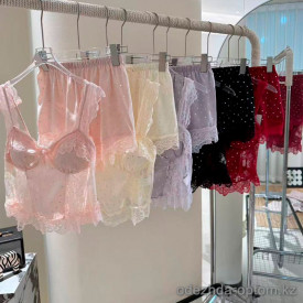 b16-6916 Комплект женской пижамы: майка и шорты, M-XL, 1 пачка (3 шт)