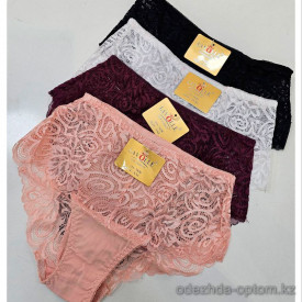 b4-7820 Lavolle Трусики женские кружевные, большие размеры, 2XL-4XL, 1 пачка (12 шт)