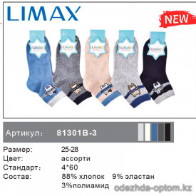 n6-81301b-3 Limax Детские носки, 25-28, 1 пачка (12 пар)