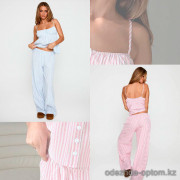 b13-833 Комплект женской одежды для сна: майка на бретельках и штаны, S-XL, 1 пачка (4 шт)