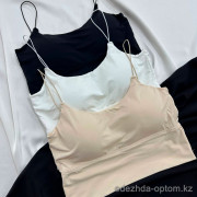 b16-4002 Топ женский на бретельках, стандарт (42-44), 1 пачка (10 шт)