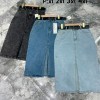 j4-0786-1 Юбка женская джинсовая с разрезом, большие размеры, стрейч, XL-4XL, 1 пачка (4 шт)