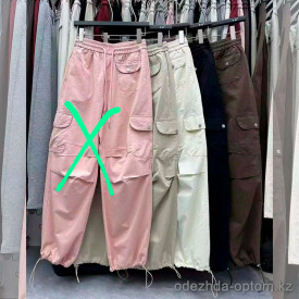 w3-0450 Штаны женские на резинке с боковыми карманами, M-XL, 1 пачка (3 шт)