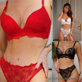 b13-33058 Комплект нижнего белья: бюстгальтер и трусики, чашка B, 1 пачка (3 шт)