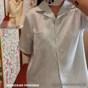 d7-0088 Пижама женская: рубашка и шорты, S-XL, 1 пачка (4 шт)