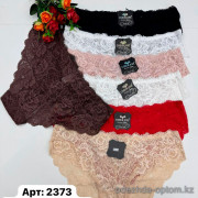 b6-2373 Coeur Joie Трусики женские гипюровые плавки, L-2XL, 1 пачка (6 шт)