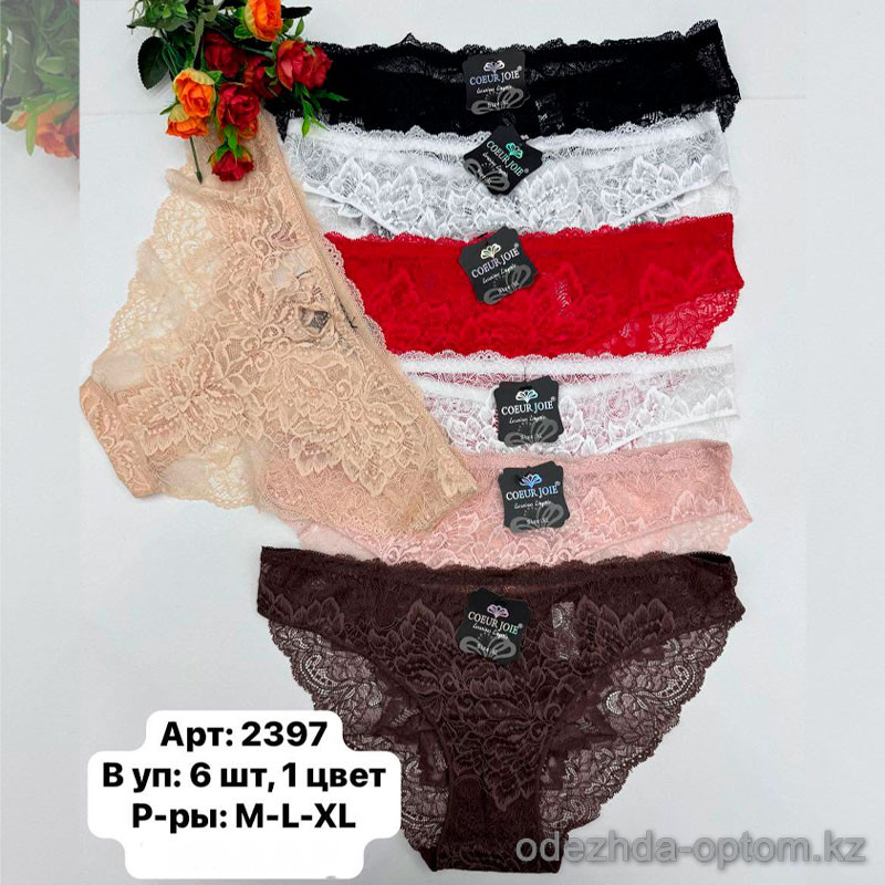 b6-2397-1 Coeur Joie Трусики женские кружевные, M-XL, 1 пачка (6 шт) b6-2397-1 Coeur Joie Трусики женские кружевные, M-XL, 1 пачка (6 шт)