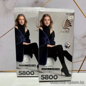 k2-10038 Колготки женские с тонким мехом, XL-7XL, 5800 ден, 1 пачка (6 шт)