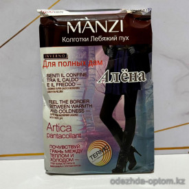 k2-A6681 Manzi Колготки женские капроновые с начесом, 50-56, 1 пачка (6 шт)