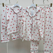 b15-3022-6 Комплект женской муслиновой пижамы: рубашка и штаны, M-XL, 1 пачка (3 шт)