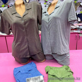 b6-1917-1 Комплект женской пижамы: рубашка и шорты, S-XL, 1 пачка (4 шт) b6-1917-1 Комплект женской пижамы: рубашка и шорты, S-XL, 1 пачка (4 шт)