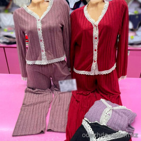 b6-818-1 Комплект женской теплой пижамы: кофта и штаны, S-XL, 1 пачка (4 шт) b6-818-1 Комплект женской теплой пижамы: кофта и штаны, S-XL, 1 пачка (4 шт)