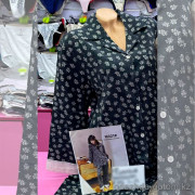 b6-M321 Комплект женской фланелевой пижамы: рубашка и штаны, L-XL, 1 пачка (2 шт)