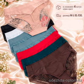 b4-P9461 Balaloum Трусики женские слипы, M-2XL, 1 пачка (6 шт)