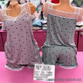 b6-820-3 Комплект женской пижамы 2в1: майка и шорты, трикотаж, стандарт (48-54), 1 пачка (3 шт)