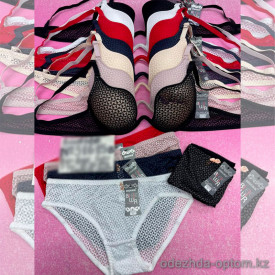 b6-31615-1 Biweier Комплект корректирующего нижнего белья: бюстгальтер с наполнителем и трусики, чашка B, 1 пачка (6 шт)