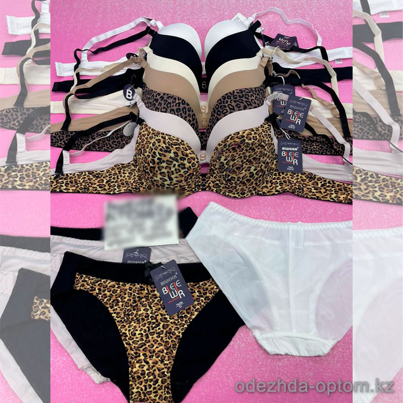 b6-73662 Biweier Комплект нижнего белья: бюстгальтер на среднем поролоне и трусики, чашка B, 1 пачка (6 шт) b6-73662 Biweier Комплект нижнего белья: бюстгальтер на среднем поролоне и трусики, чашка B, 1 пачка (6 шт)