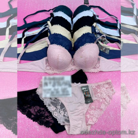 b6-87050 Biweier Комплект нижнего белья: бюстгальтер с наполнителем и трусики, чашка B, 1 пачка (6 шт)