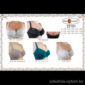b8-22101 CharmWomen Бюстгальтер с кружевной вставкой, чашка D, 1 пачка (6 шт)