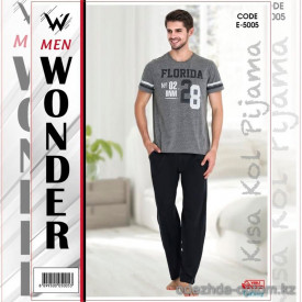 e1-e-5005 Wonder men Пижама мужская двойка: штаны и футболка, L-3XL, cotton, 1 пачка (3 шт)