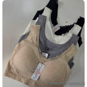 b4-7713-1 Lavolle Топ женский однотонный с кружевной вставкой, стандарт, 1 пачка (10 шт)