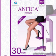k4-317 Anfica Капроновые колготки женские, один размер (50-52), 30 ден, 1 пачка (12 шт)