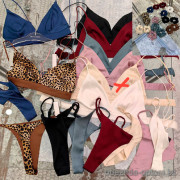 b15-1286 Комплект нижнего белья в комплекте с резинкой для волос, S-L, 1 пачка (3 шт)