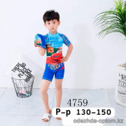 z4-4759 Купальник детский цельный, 130-150, 1 пачка (3 шт)