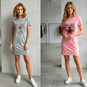 b15-333-1 Платье женское домашнее, M-2XL, 1 пачка (4 шт)