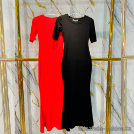 w26-1235 Платье женское длинное с короткими рукавами, стандарт, 1 шт
