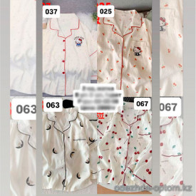 b6-037-025-063-067 Комплект женской пижамы: рубашка и шорты, 44-48, 1 пачка (3 шт)