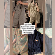 b6-071 Комплект женской пижамы: рубашка и шорты, 44-48, 1 пачка (3 шт)