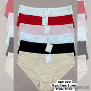 b6-999-5 Трусики женские однотонные, M-XL, 1 пачка (6 шт)