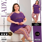 e1-10671 Lady Lingerie Комплект домашней женской одежды, бамбук, 2XL-4XL, 1 пачка (3 шт)