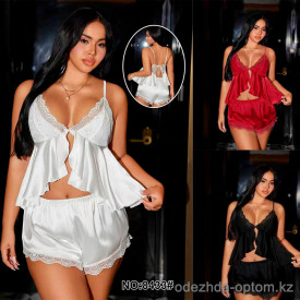 b13-8433-1 Комплект женской пижамы: майка и шорты, XL-2XL, 1 пачка (2 шт)