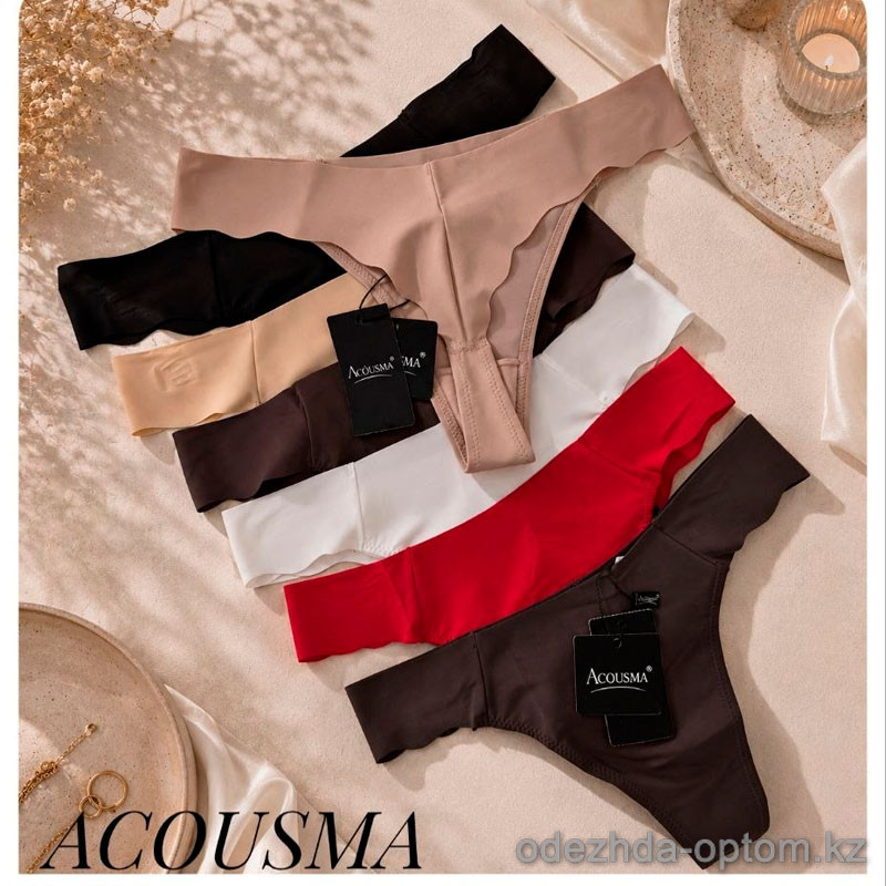 b4-510 Acousma Трусики женские эластичные стринги, M-XL, 1 пачка (6 шт) b4-510 Acousma Трусики женские эластичные стринги, M-XL, 1 пачка (6 шт)