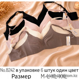 b4-8242-1 Beisdanna Бюстгальтер без косточек на тонком поролоне, M-2XL, 1 пачка (6 шт)