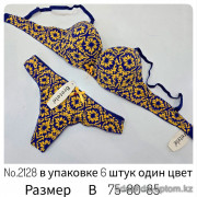 b4-2128 Bretele Комплект нижнего белья: бюстгальтер с пуш-ап и трусики стринги, чашка B, 1 пачка (6 шт)