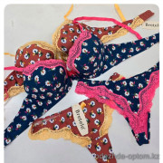 b4-2130 Bretele Комплект нижнего белья: бюстгальтер с пуш-ап и трусики, чашка B, 1 пачка (6 шт)