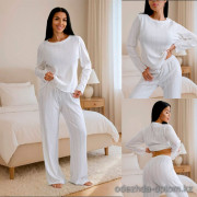 b15-82333 Комплект женской одежды: кофта с длинным рукавом и кюлоты, XS-L, 1 пачка (4 шт)