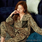 b16-3508 Комплект женской пижамы 3в1: рубашка, майка и капри, L-2XL, 1 пачка (3 шт)