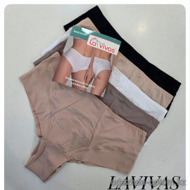 b4-10188 Трусики женские однотонные, L-2XL, 1 пачка (12 шт)