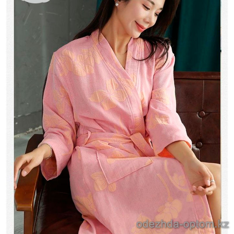 b4-3212 Халат женский муслиновый с длинными рукавами, стандарт (L), 1 пачка (3 шт) b4-3212 Халат женский муслиновый с длинными рукавами, стандарт (L), 1 пачка (3 шт)